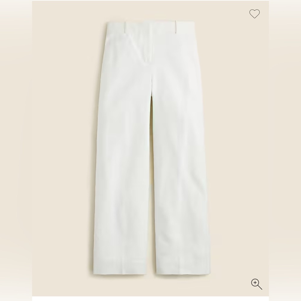 J. Crew White Linen Pants